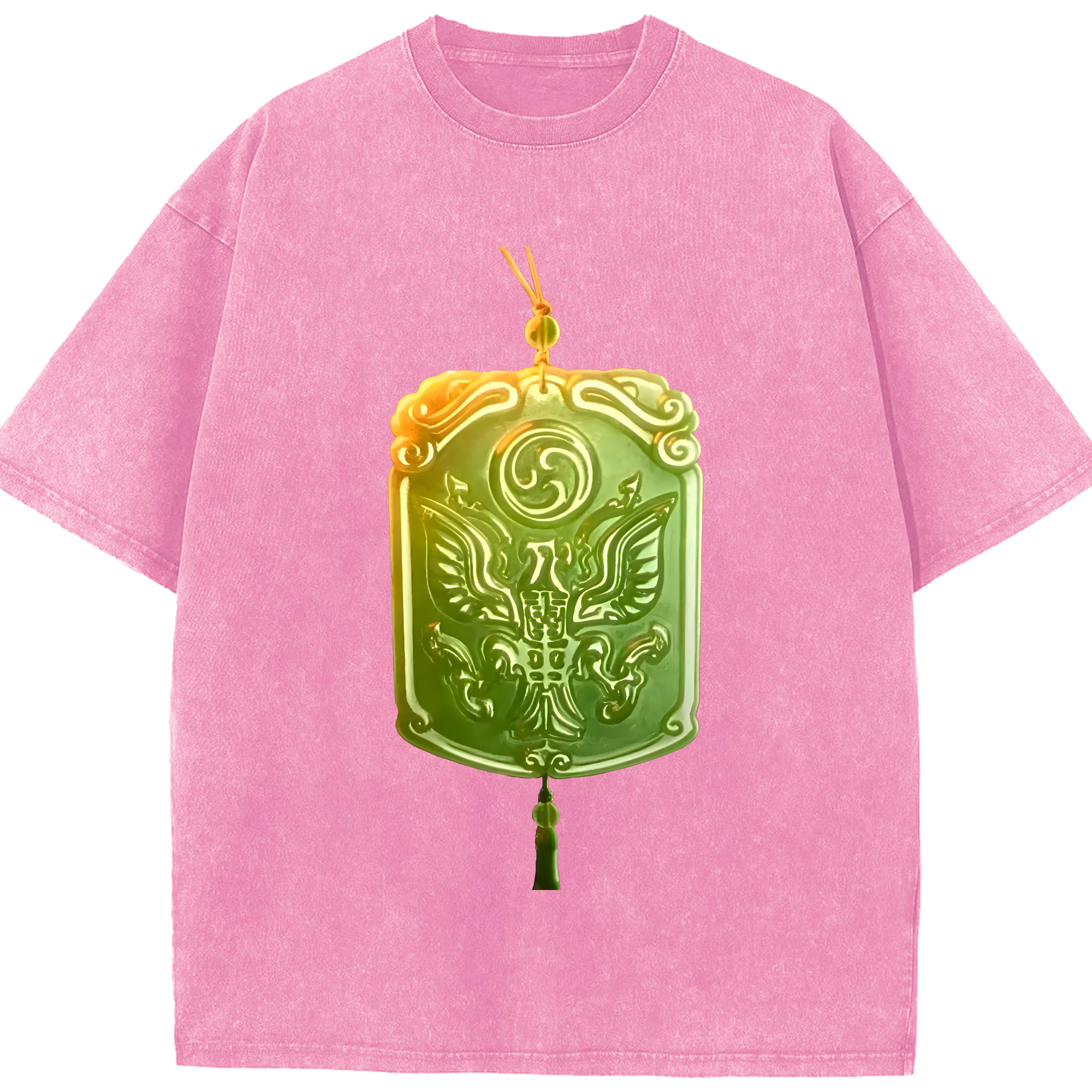 （画像用） Ne Zha 2 ナタ 魔童の大暴れ 綿100% ヴィンテージ風 半袖Tシャツ（フロントプリント）